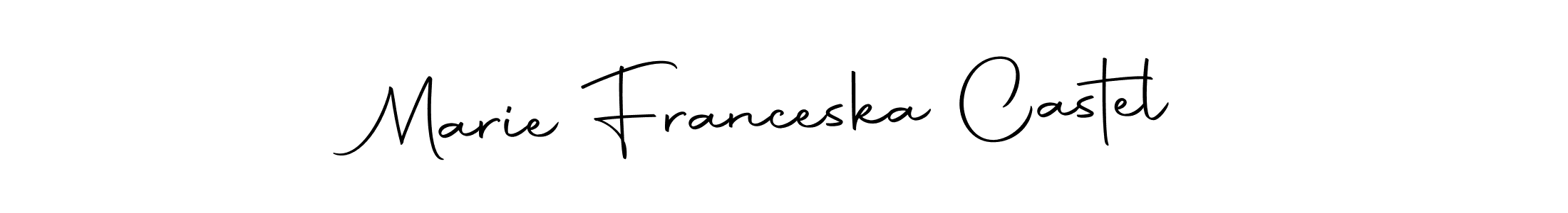 The best way (Autography-DOLnW) to make a short signature is to pick only two or three words in your name. The name Marie Franceska Castel include a total of six letters. For converting this name. Marie Franceska Castel signature style 10 images and pictures png