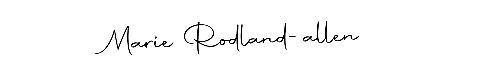 The best way (Autography-DOLnW) to make a short signature is to pick only two or three words in your name. The name Marie Rodland-allen include a total of six letters. For converting this name. Marie Rodland-allen signature style 10 images and pictures png