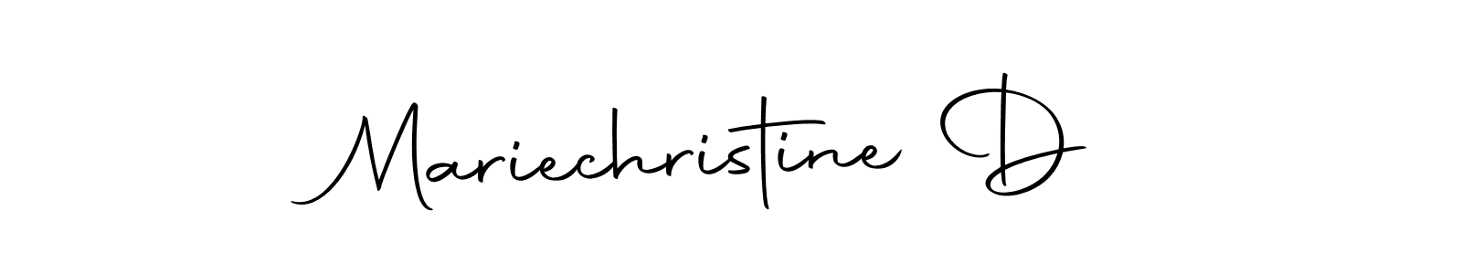 Create a beautiful signature design for name Mariechristine D. With this signature (Autography-DOLnW) fonts, you can make a handwritten signature for free. Mariechristine D signature style 10 images and pictures png