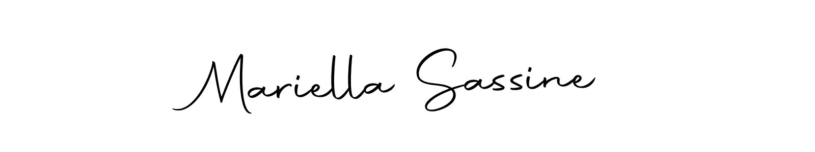 Make a beautiful signature design for name Mariella Sassine. With this signature (Autography-DOLnW) style, you can create a handwritten signature for free. Mariella Sassine signature style 10 images and pictures png