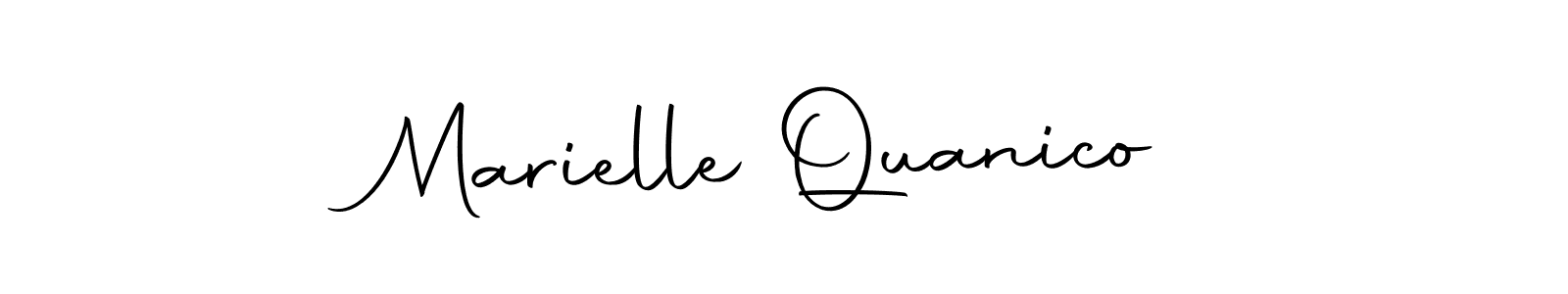 Design your own signature with our free online signature maker. With this signature software, you can create a handwritten (Autography-DOLnW) signature for name Marielle Quanico. Marielle Quanico signature style 10 images and pictures png