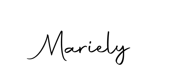 The best way (Autography-DOLnW) to make a short signature is to pick only two or three words in your name. The name Mariely include a total of six letters. For converting this name. Mariely signature style 10 images and pictures png