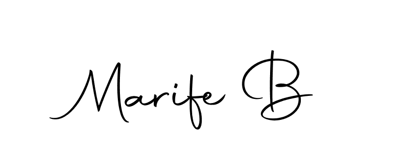 if you are searching for the best signature style for your name Marife B. so please give up your signature search. here we have designed multiple signature styles  using Autography-DOLnW. Marife B signature style 10 images and pictures png