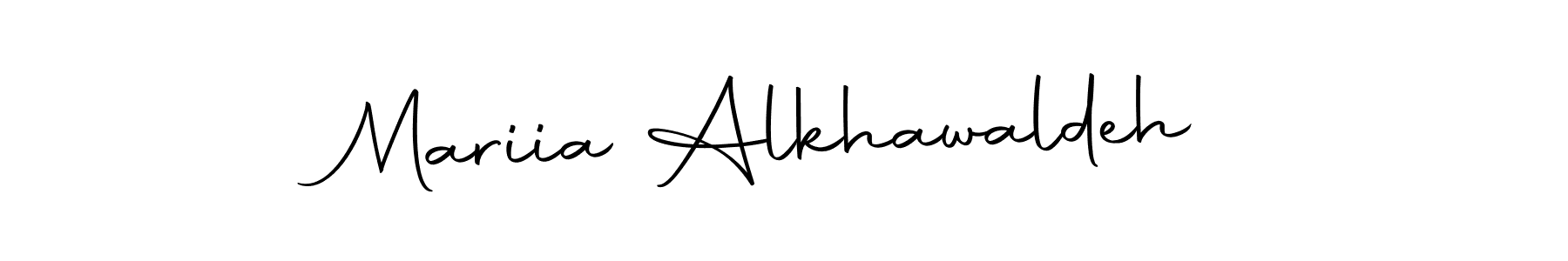 You can use this online signature creator to create a handwritten signature for the name Mariia Alkhawaldeh. This is the best online autograph maker. Mariia Alkhawaldeh signature style 10 images and pictures png