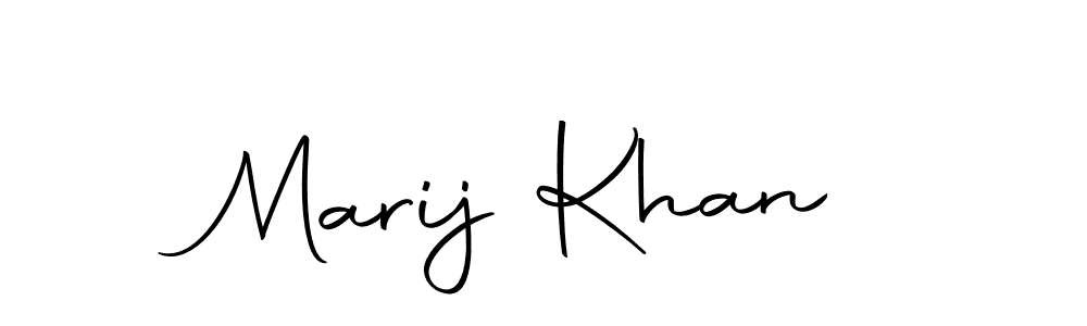 How to make Marij Khan name signature. Use Autography-DOLnW style for creating short signs online. This is the latest handwritten sign. Marij Khan signature style 10 images and pictures png