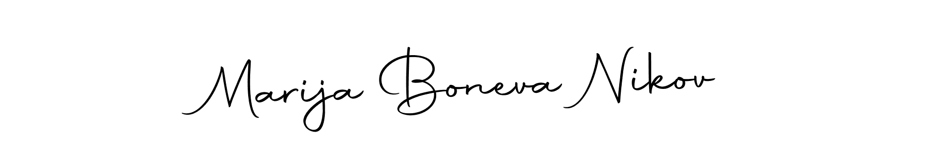 The best way (Autography-DOLnW) to make a short signature is to pick only two or three words in your name. The name Marija Boneva Nikov include a total of six letters. For converting this name. Marija Boneva Nikov signature style 10 images and pictures png