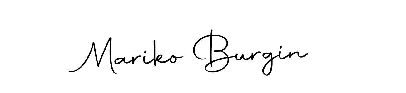 Autography-DOLnW is a professional signature style that is perfect for those who want to add a touch of class to their signature. It is also a great choice for those who want to make their signature more unique. Get Mariko Burgin name to fancy signature for free. Mariko Burgin signature style 10 images and pictures png