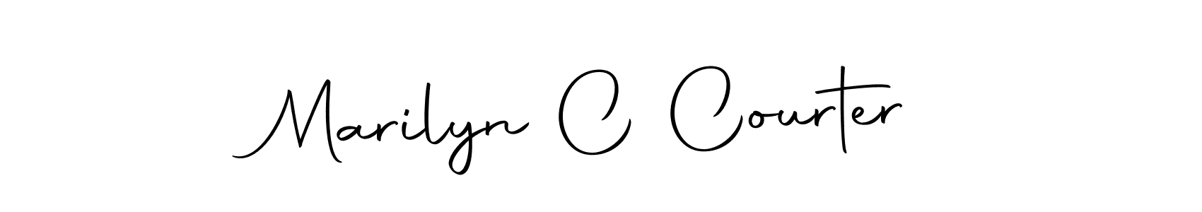 Marilyn C Courter stylish signature style. Best Handwritten Sign (Autography-DOLnW) for my name. Handwritten Signature Collection Ideas for my name Marilyn C Courter. Marilyn C Courter signature style 10 images and pictures png