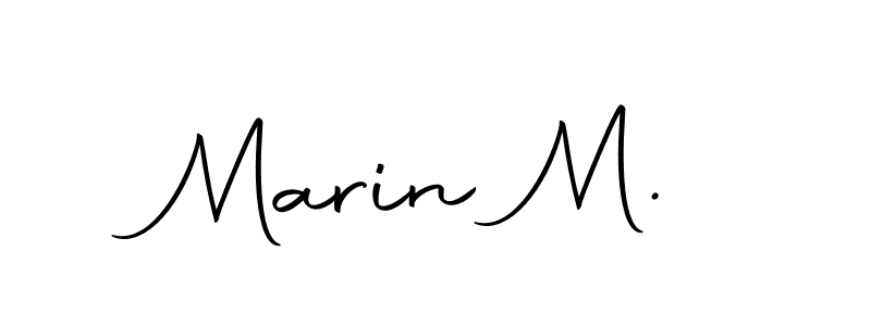 The best way (Autography-DOLnW) to make a short signature is to pick only two or three words in your name. The name Marin M. include a total of six letters. For converting this name. Marin M. signature style 10 images and pictures png