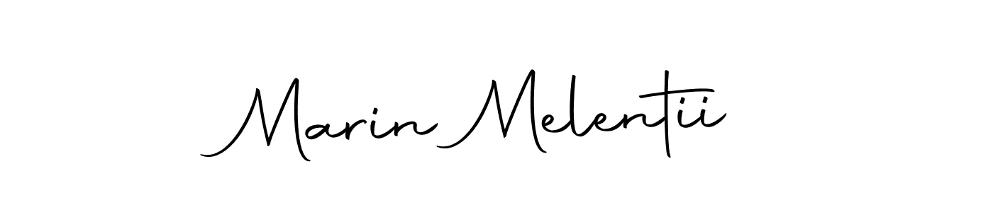 Design your own signature with our free online signature maker. With this signature software, you can create a handwritten (Autography-DOLnW) signature for name Marin Melentii. Marin Melentii signature style 10 images and pictures png