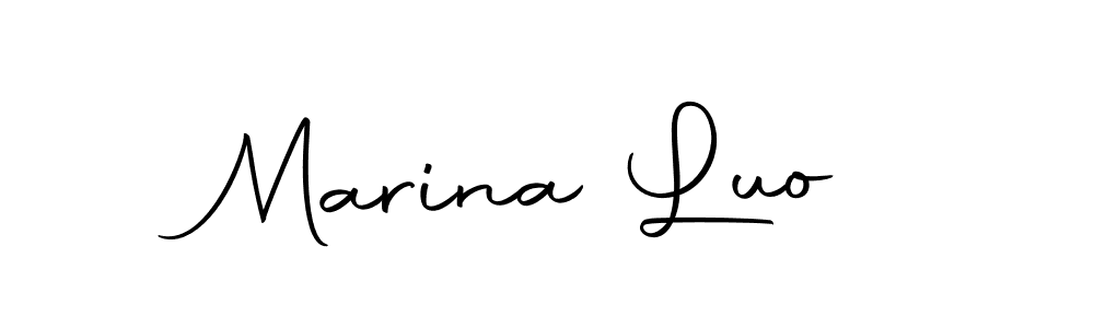 if you are searching for the best signature style for your name Marina Luo. so please give up your signature search. here we have designed multiple signature styles  using Autography-DOLnW. Marina Luo signature style 10 images and pictures png