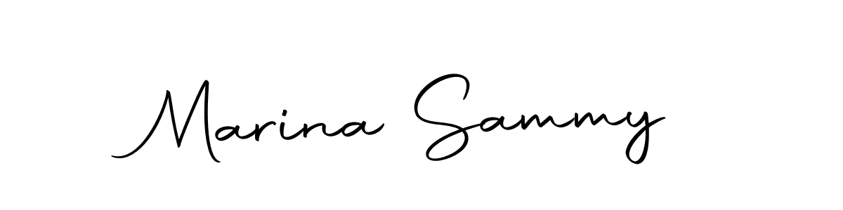 Design your own signature with our free online signature maker. With this signature software, you can create a handwritten (Autography-DOLnW) signature for name Marina Sammy. Marina Sammy signature style 10 images and pictures png