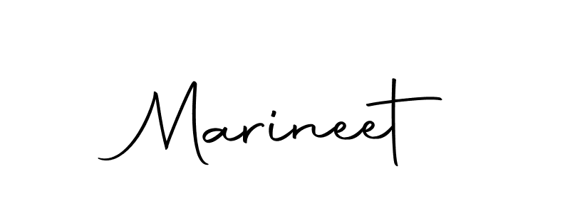 Similarly Autography-DOLnW is the best handwritten signature design. Signature creator online .You can use it as an online autograph creator for name Marineet. Marineet signature style 10 images and pictures png