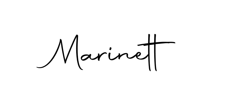 Create a beautiful signature design for name Marinett. With this signature (Autography-DOLnW) fonts, you can make a handwritten signature for free. Marinett signature style 10 images and pictures png