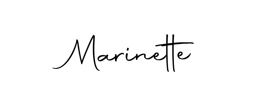 Design your own signature with our free online signature maker. With this signature software, you can create a handwritten (Autography-DOLnW) signature for name Marinette. Marinette signature style 10 images and pictures png