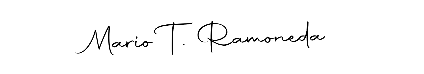 Also we have Mario T. Ramoneda name is the best signature style. Create professional handwritten signature collection using Autography-DOLnW autograph style. Mario T. Ramoneda signature style 10 images and pictures png
