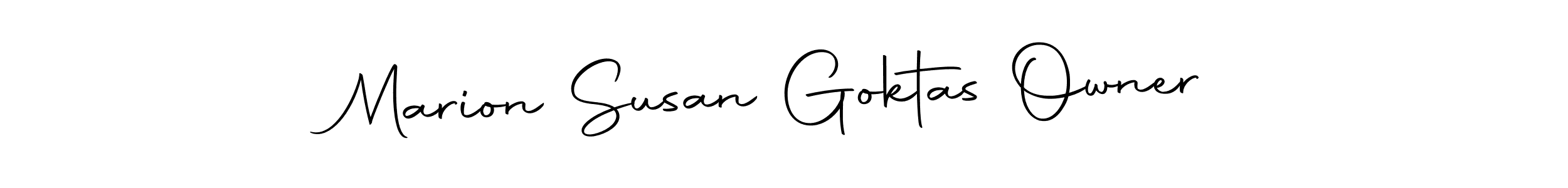 if you are searching for the best signature style for your name Marion Susan Goktas Owner. so please give up your signature search. here we have designed multiple signature styles  using Autography-DOLnW. Marion Susan Goktas Owner signature style 10 images and pictures png