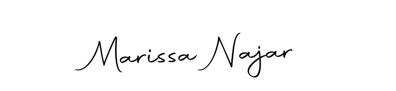 Create a beautiful signature design for name Marissa Najar. With this signature (Autography-DOLnW) fonts, you can make a handwritten signature for free. Marissa Najar signature style 10 images and pictures png