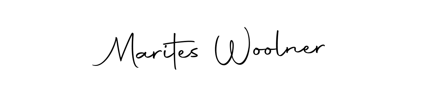 Create a beautiful signature design for name Marites Woolner. With this signature (Autography-DOLnW) fonts, you can make a handwritten signature for free. Marites Woolner signature style 10 images and pictures png