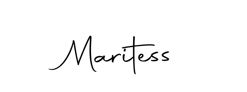 How to make Maritess name signature. Use Autography-DOLnW style for creating short signs online. This is the latest handwritten sign. Maritess signature style 10 images and pictures png