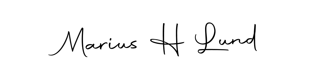 Use a signature maker to create a handwritten signature online. With this signature software, you can design (Autography-DOLnW) your own signature for name Marius H Lund. Marius H Lund signature style 10 images and pictures png