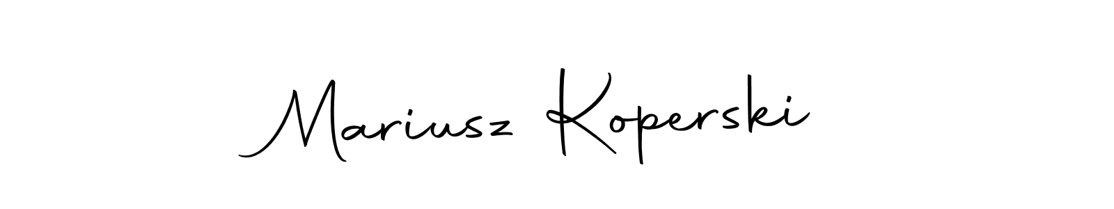 How to make Mariusz Koperski name signature. Use Autography-DOLnW style for creating short signs online. This is the latest handwritten sign. Mariusz Koperski signature style 10 images and pictures png