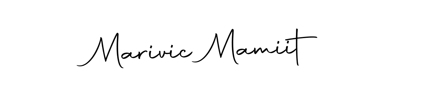 Make a beautiful signature design for name Marivic Mamiit. With this signature (Autography-DOLnW) style, you can create a handwritten signature for free. Marivic Mamiit signature style 10 images and pictures png