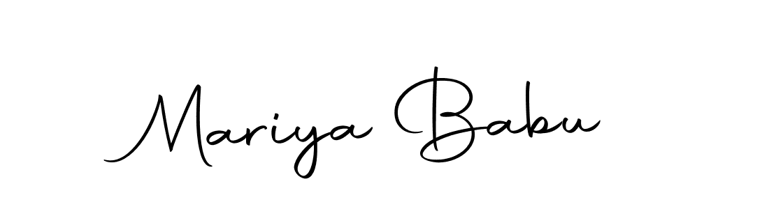 Also we have Mariya Babu name is the best signature style. Create professional handwritten signature collection using Autography-DOLnW autograph style. Mariya Babu signature style 10 images and pictures png