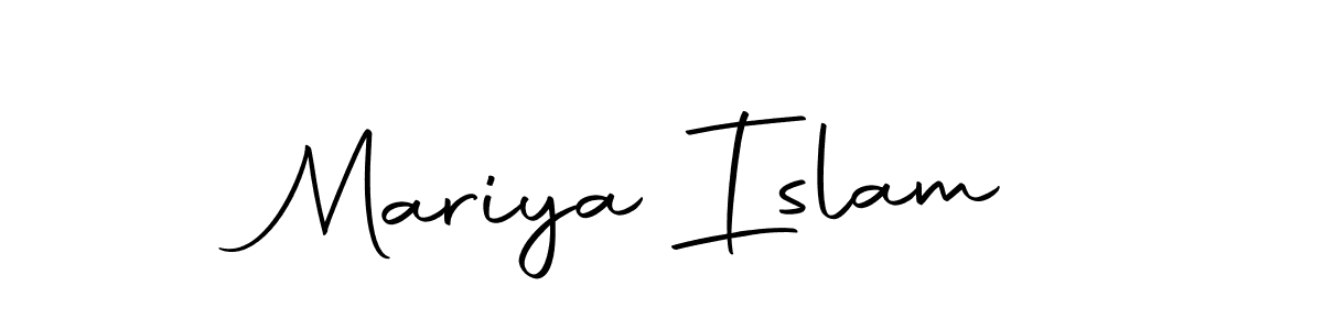 Make a beautiful signature design for name Mariya Islam. Use this online signature maker to create a handwritten signature for free. Mariya Islam signature style 10 images and pictures png