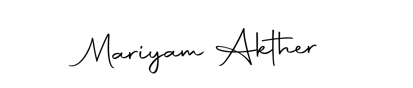 How to make Mariyam Akther name signature. Use Autography-DOLnW style for creating short signs online. This is the latest handwritten sign. Mariyam Akther signature style 10 images and pictures png