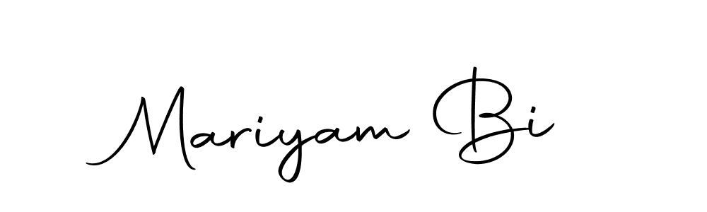 How to make Mariyam Bi name signature. Use Autography-DOLnW style for creating short signs online. This is the latest handwritten sign. Mariyam Bi signature style 10 images and pictures png