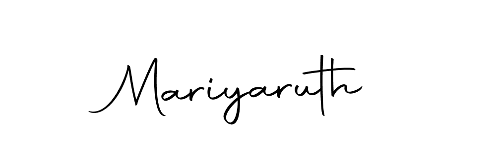 How to make Mariyaruth name signature. Use Autography-DOLnW style for creating short signs online. This is the latest handwritten sign. Mariyaruth signature style 10 images and pictures png