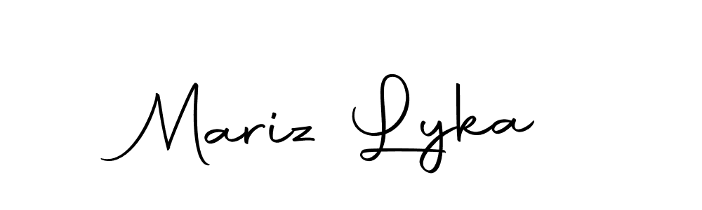 How to make Mariz Lyka signature? Autography-DOLnW is a professional autograph style. Create handwritten signature for Mariz Lyka name. Mariz Lyka signature style 10 images and pictures png