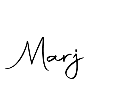 How to make Marj name signature. Use Autography-DOLnW style for creating short signs online. This is the latest handwritten sign. Marj signature style 10 images and pictures png