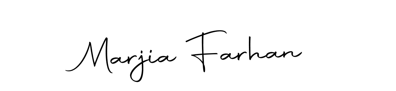 How to make Marjia Farhan signature? Autography-DOLnW is a professional autograph style. Create handwritten signature for Marjia Farhan name. Marjia Farhan signature style 10 images and pictures png