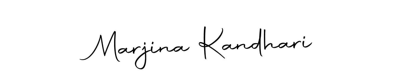 Marjina Kandhari stylish signature style. Best Handwritten Sign (Autography-DOLnW) for my name. Handwritten Signature Collection Ideas for my name Marjina Kandhari. Marjina Kandhari signature style 10 images and pictures png