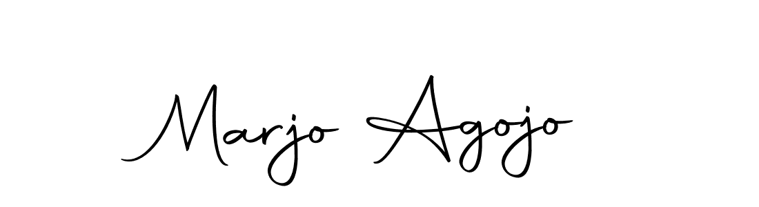 You should practise on your own different ways (Autography-DOLnW) to write your name (Marjo Agojo) in signature. don't let someone else do it for you. Marjo Agojo signature style 10 images and pictures png