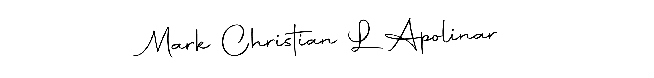 Make a beautiful signature design for name Mark Christian L Apolinar. Use this online signature maker to create a handwritten signature for free. Mark Christian L Apolinar signature style 10 images and pictures png