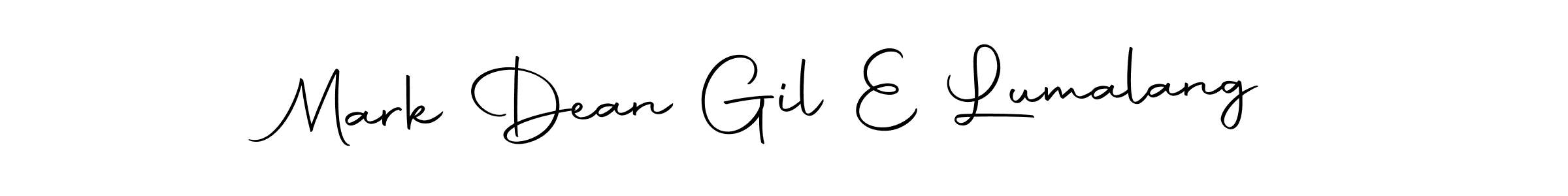 Make a beautiful signature design for name Mark Dean Gil E Lumalang. With this signature (Autography-DOLnW) style, you can create a handwritten signature for free. Mark Dean Gil E Lumalang signature style 10 images and pictures png