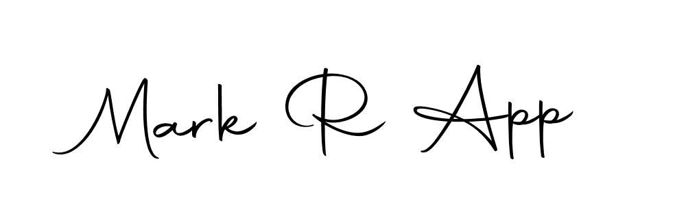 Make a beautiful signature design for name Mark R App. With this signature (Autography-DOLnW) style, you can create a handwritten signature for free. Mark R App signature style 10 images and pictures png