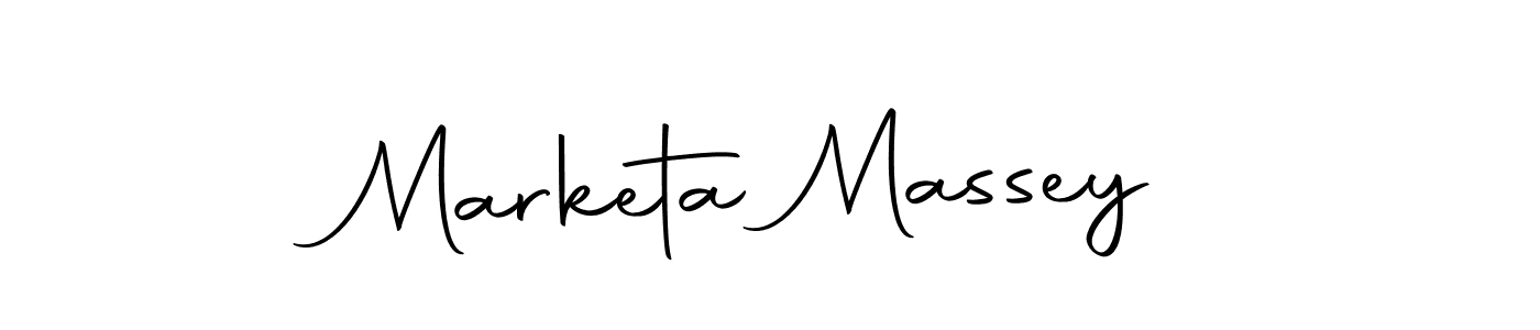 Make a beautiful signature design for name Marketa Massey. With this signature (Autography-DOLnW) style, you can create a handwritten signature for free. Marketa Massey signature style 10 images and pictures png
