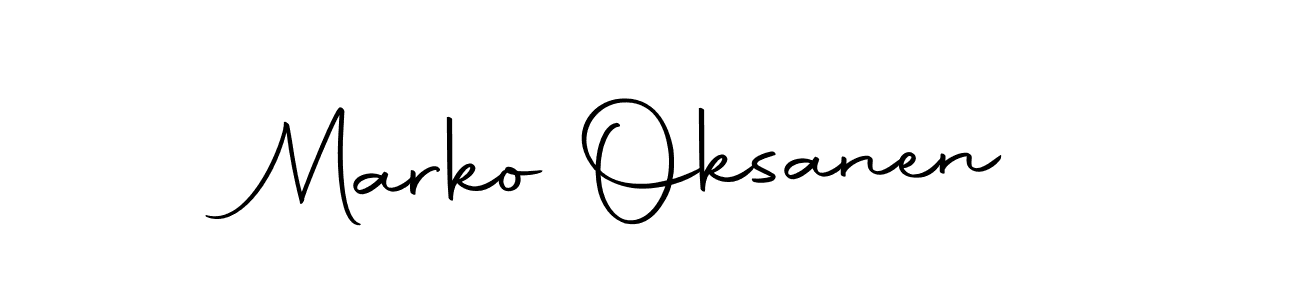 Design your own signature with our free online signature maker. With this signature software, you can create a handwritten (Autography-DOLnW) signature for name Marko Oksanen. Marko Oksanen signature style 10 images and pictures png