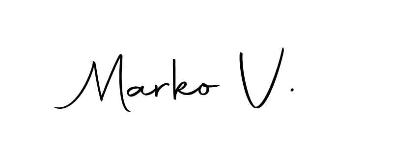 Make a beautiful signature design for name Marko V.. With this signature (Autography-DOLnW) style, you can create a handwritten signature for free. Marko V. signature style 10 images and pictures png