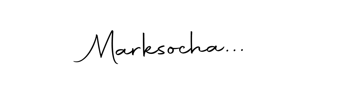 Design your own signature with our free online signature maker. With this signature software, you can create a handwritten (Autography-DOLnW) signature for name Marksocha.... Marksocha... signature style 10 images and pictures png