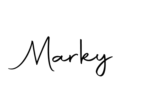 Create a beautiful signature design for name Marky. With this signature (Autography-DOLnW) fonts, you can make a handwritten signature for free. Marky signature style 10 images and pictures png