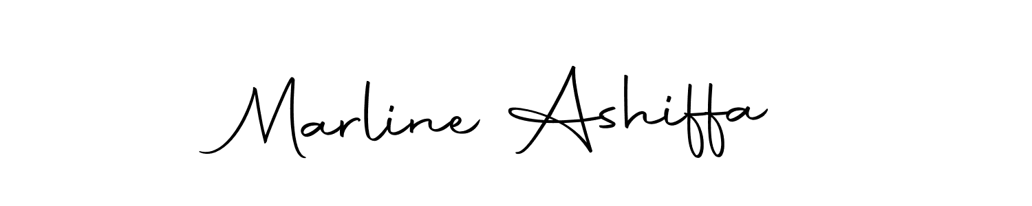 How to make Marline Ashiffa name signature. Use Autography-DOLnW style for creating short signs online. This is the latest handwritten sign. Marline Ashiffa signature style 10 images and pictures png