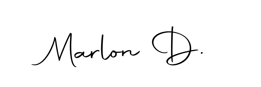 Make a beautiful signature design for name Marlon D.. With this signature (Autography-DOLnW) style, you can create a handwritten signature for free. Marlon D. signature style 10 images and pictures png