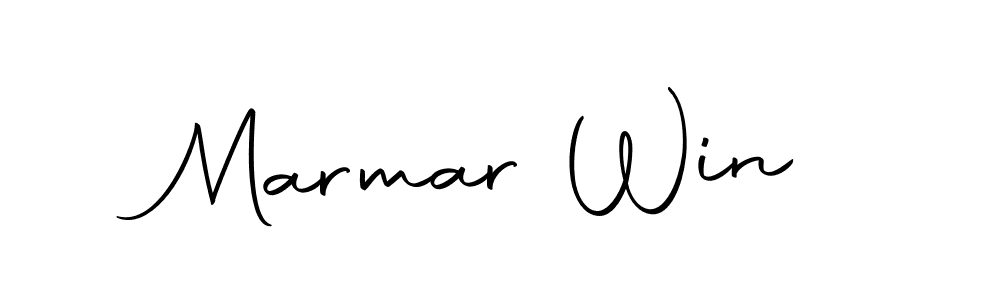 The best way (Autography-DOLnW) to make a short signature is to pick only two or three words in your name. The name Marmar Win include a total of six letters. For converting this name. Marmar Win signature style 10 images and pictures png