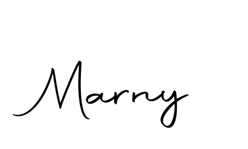 Create a beautiful signature design for name Marny. With this signature (Autography-DOLnW) fonts, you can make a handwritten signature for free. Marny signature style 10 images and pictures png