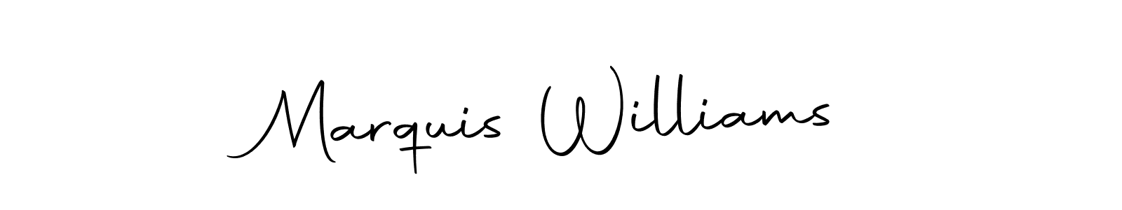 Design your own signature with our free online signature maker. With this signature software, you can create a handwritten (Autography-DOLnW) signature for name Marquis Williams. Marquis Williams signature style 10 images and pictures png